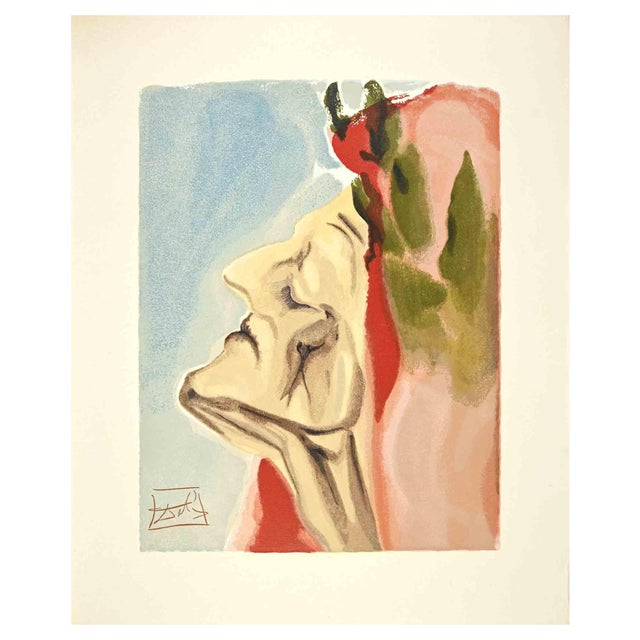 Salvador Dali, Doubting Dante, Woodcut, 1963 For Sale