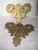 French Vintage French Fleur De Lis Gold & Verdigris Wall Plaques For Sale - Image 3 of 8