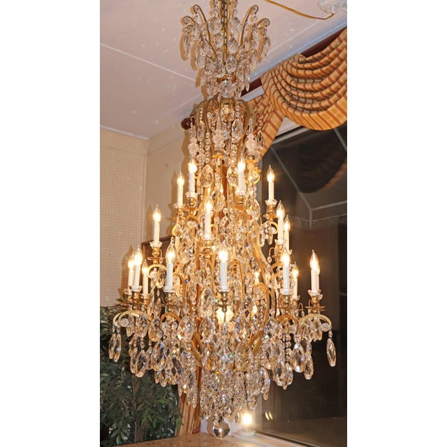 Monumental 24 Light Schonbek Renaissance 3783 French Style Crystal Chandelier Dimensions : 36" Wide X 36" Deep X 72 Tall...