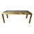 1970s Sculptural Brass-Tone Aluminum and Smoked Glass Console Table For Sale