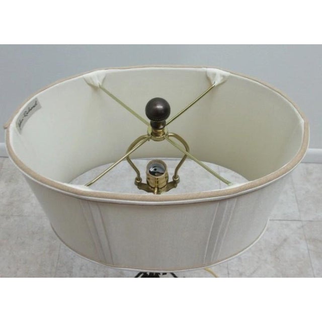 1990s 1990s John Richard French Beaded Victorian Hanging Purse Italian Regency Table Lamp W/ Shade For Sale - Image 5 of 12