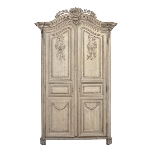 Grand 18th Century Oak Louis XVI Armoire From Namur For Sale