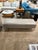 Roche Bobois Roche Bobois Gray Leather Bench With Chrome Legs. Modern Luxe Design For Sale - Image 4 of 6