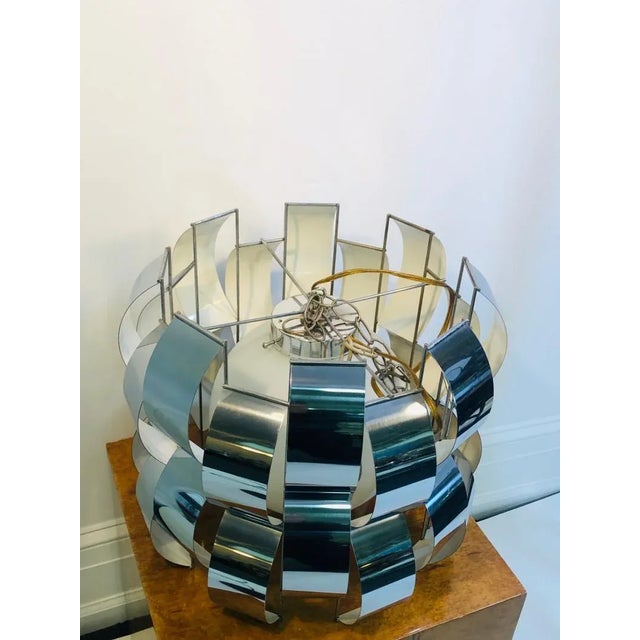 Curtis Jere Curtis Jere Chrome Hanging Chandelier For Sale - Image 4 of 7