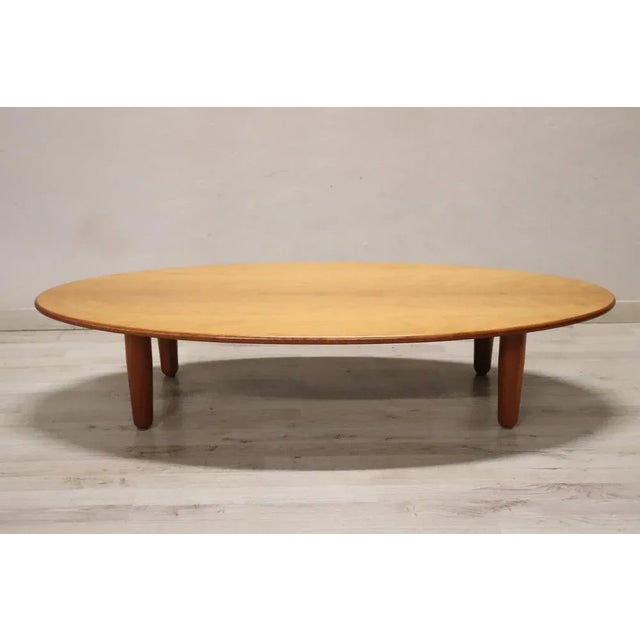 Large Oval Coffee Table by Cassina, 1980s For Sale - Image 6 of 8