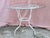 Vintage Patio Table and 4 Chairs Set. The Glass top Table is 45 inch in diameter and 29 inch high. Each chair is 36.5 inch...