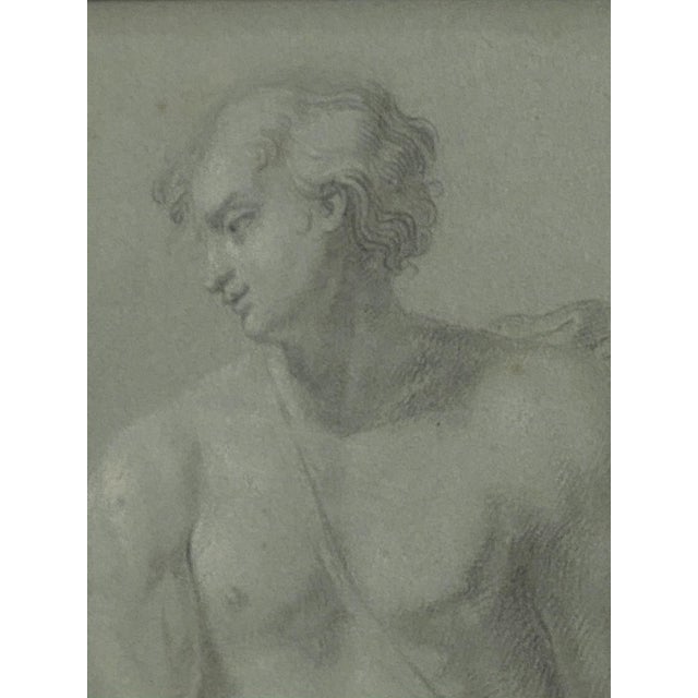 Italian Academic Sketch of a Warrior, Italy Circa 1800 For Sale - Image 3 of 5