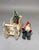 1940s Vintage German Putz Santa in Snowy Sleigh With Bottle Brush Tree For Sale - Image 10 of 15