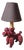 Mid-Century Burgundy Poodle Table Lamp, 1950s For Sale