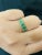 Green Emerald Half Eternity Band Size 7 For Sale - Image 8 of 9
