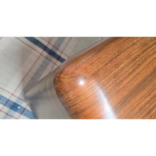 Paul Goldman Rare Art Deco Streamlined Walnut/Veneer Plywood Pedestal Desk For Sale - Image 15 of 18