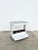 Vintage Rolling Bar Cart in White Plastic and Smoked Glass by Marc Held, 1970s For Sale - Image 11 of 13