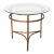 Mid 20th Century Bamboo Gilt Round Top Glass Top Side Table For Sale