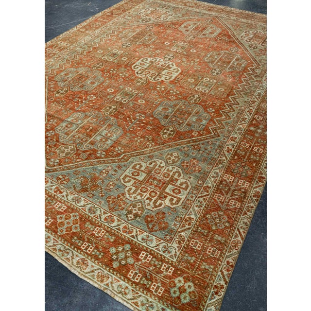 Terra Cotta Turkish Vintage Rug 6'10" x 9'11" #21129 For Sale - Image 8 of 8