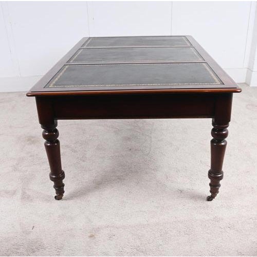 Wood Victorian Mahogany Library Table or Desk, 1880 For Sale - Image 7 of 11