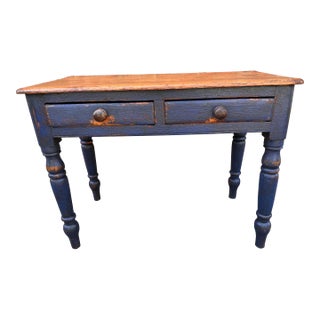 19th Century English Pine Desk/End Table For Sale