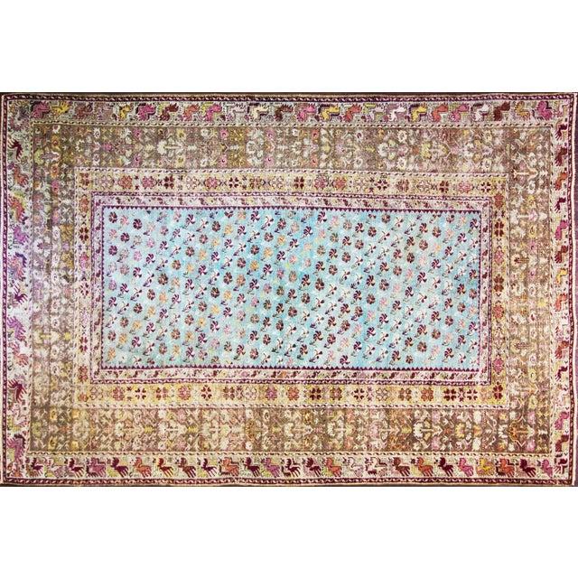 The Ghiordes captured the hearts of European collectors in the 1700s. Ture s, highly decorative spandrel and gorgeous...