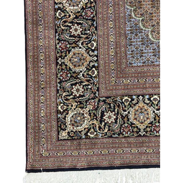 Fine Persian Tabriz Mahi Fish Wool & Silk Rug 8’2” X 11’7” For Sale In Washington DC - Image 6 of 6