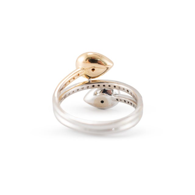 Effy Canare 18k Two Tone Gold White & Yellow Gold 0.75ctw Diamond Cocktail Ring For Sale In Houston - Image 6 of 9