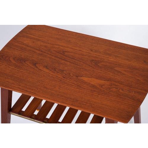 Wood Vintage Danish Side Table in Teak, 1960s For Sale - Image 7 of 11