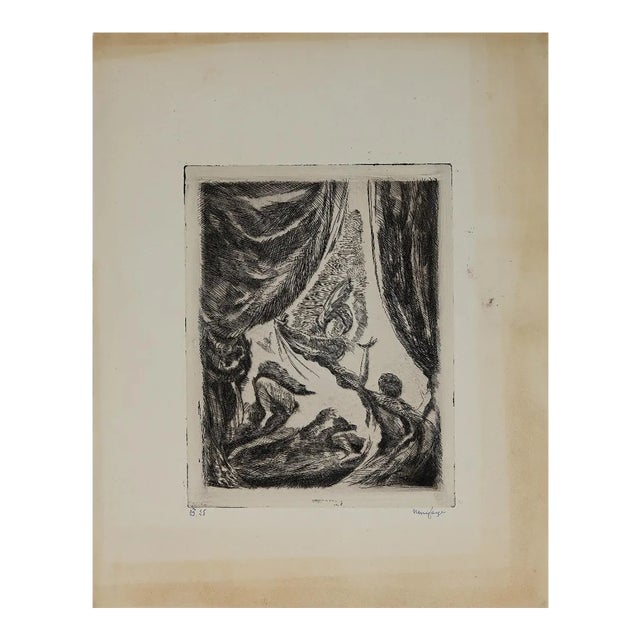 Henri Color, the Apparition, Original Etching, Early 20th Century For Sale