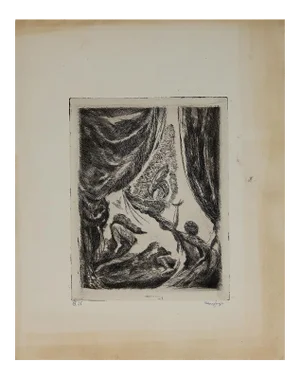 Henri Color, the Apparition, Original Etching, Early 20th Century