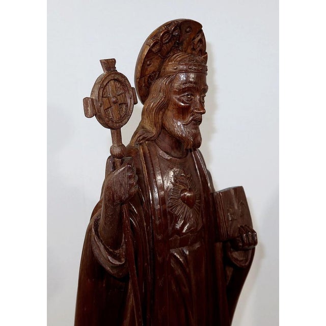 Statue of Christ, 1890s, Chestnut For Sale - Image 13 of 18