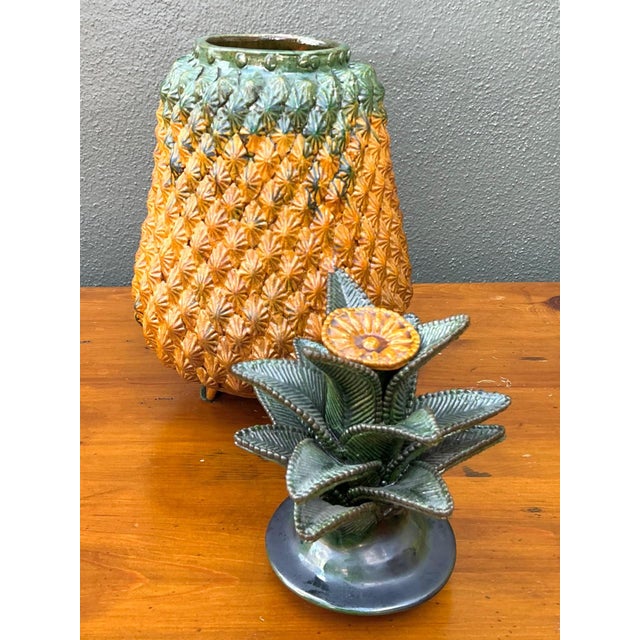 Vintage Hilario Alejo Madrigal Terracotta Pineapple Jar For Sale - Image 9 of 14