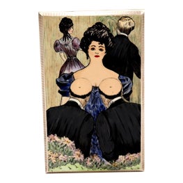 Guilloche Silver Cigarette Case with Bands For Sale