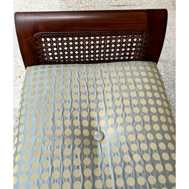 Brown Neo Classical Bench With Caned Arms - 43" Long X 13.75" Deep - For Sale - Image 8 of 10