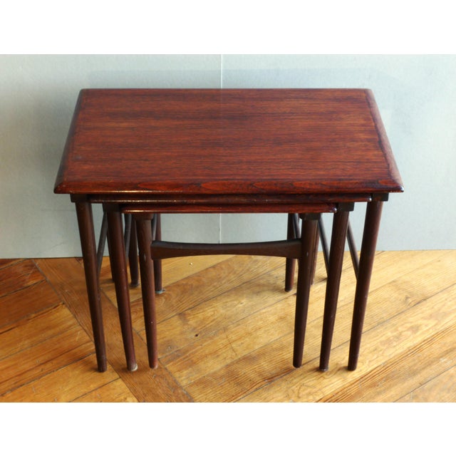 1960s Vintage Danish Nesting Tables from Dyrlund, 1960s, Set of 3 For Sale - Image 5 of 14