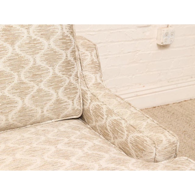 Vintage Champagne Jacquard Lounge Chair For Sale - Image 4 of 8