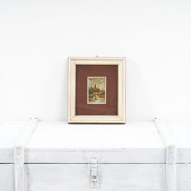 Athos Corticelli, Landscape, 1970s, Painting, Framed For Sale - Image 5 of 5