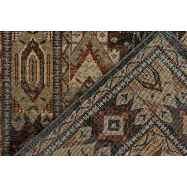 Textile 2010s Rug & Kilim’s Tribal Style Rug in Blue, Brown, Red & Gold Geometric Pattern For Sale - Image 7 of 8