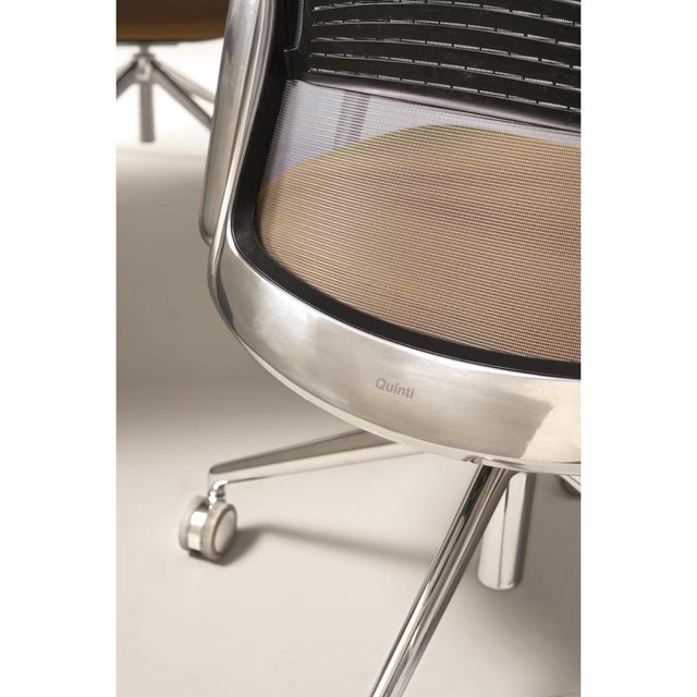 Thats It Net Managerial Armchair with Mesh Backrest and Aluminum by Quinti Sedute For Sale - Image 6 of 9