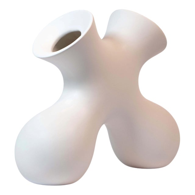 Tabono Vase in Ceramic by Soheila Mahmoodi For Sale
