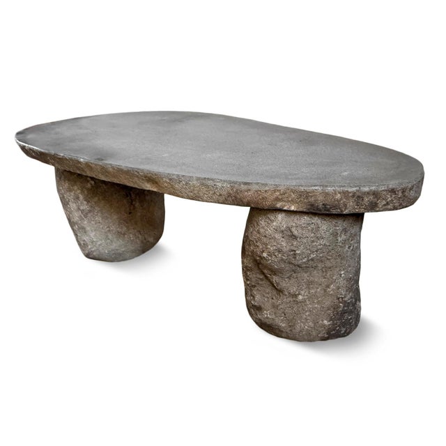 Stone Stone Boulder Outdoor Organic Modern Coffee Table / Bench For Sale - Image 7 of 7