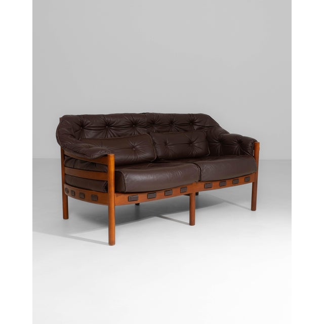 1960s Danish Mid-Century Modern Sofa Attributed to Ellekær & Norell for Coja Chocolate Brown For Sale - Image 4 of 18