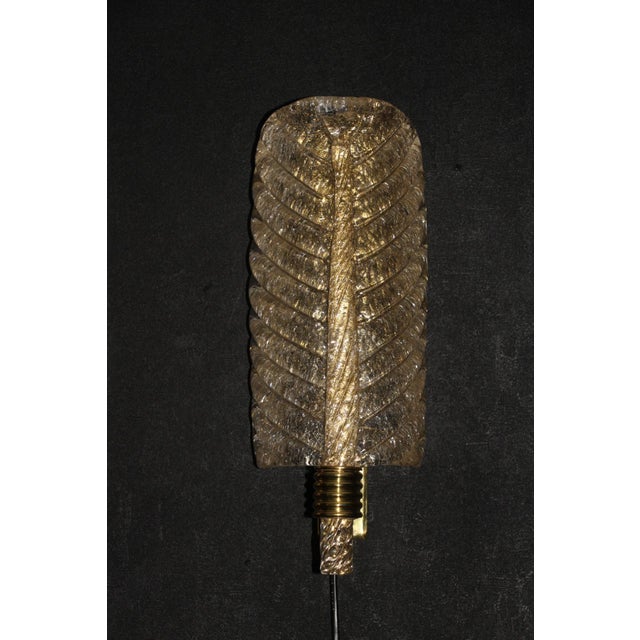 Gilded Murano Glass Sconces by Ercole Barovier, 1980s, Set of 2 For Sale - Image 18 of 18