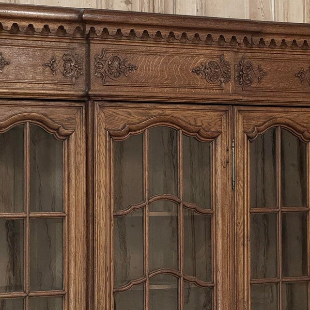 Late 19th Century Belgian Liégeoise Louis XIV Bookcase in Solid Quarter-Sawn Oak For Sale - Image 9 of 18