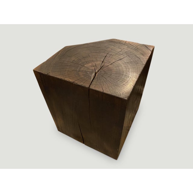 Andrianna Shamaris Single Charred Side Table For Sale - Image 13 of 18