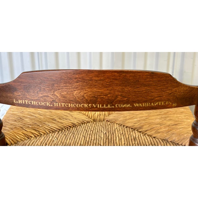 Textile Signed and Decorated Hitchcock Dining Chairs - Set of 6 For Sale - Image 7 of 12