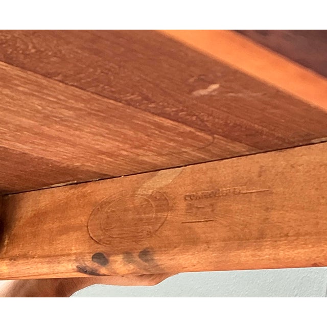 Vintage Swedish Dux Woven Leather and Teak Coffee Table For Sale - Image 11 of 12