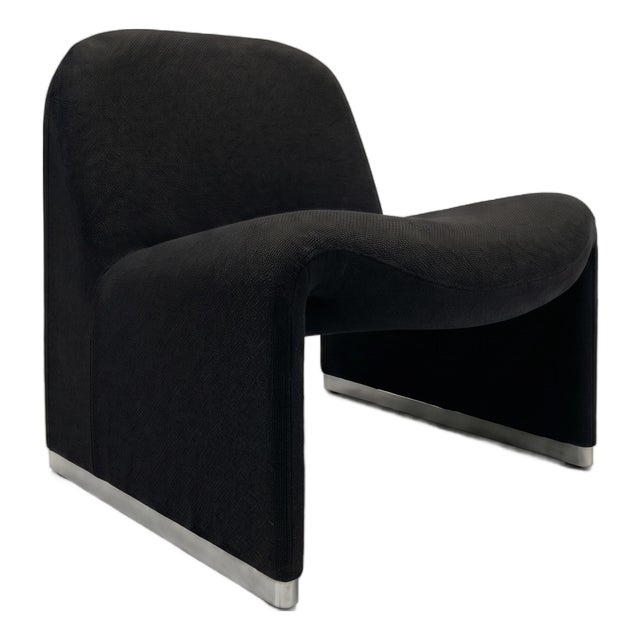 Vintage Black Alky Lounge Chair by Giancarlo Piretti for Castelli, 1960s For Sale