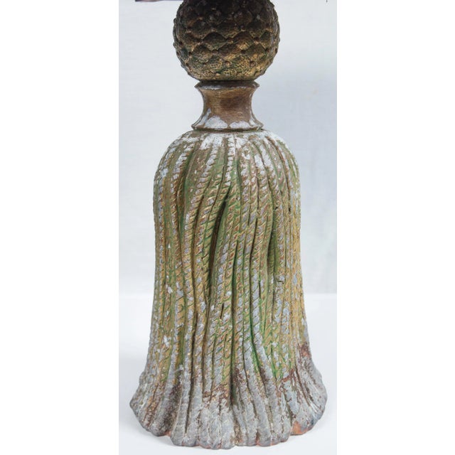 Ceramic Mosaic Tile Top Tassel Tables - a Pair For Sale - Image 9 of 11