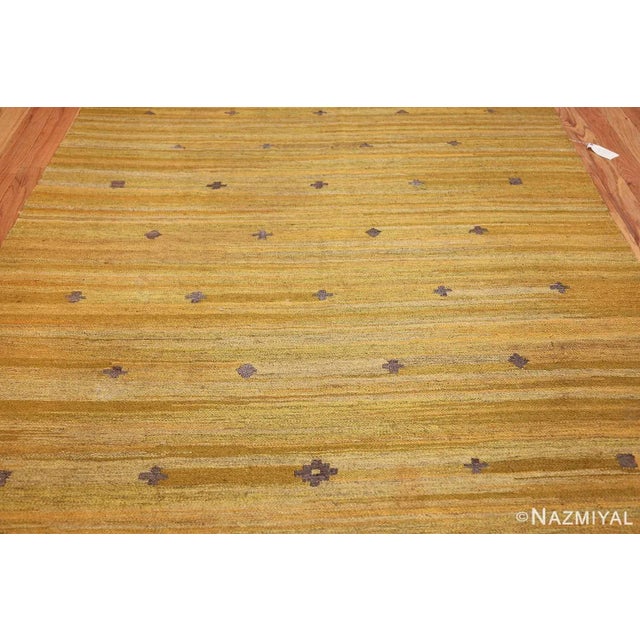 Textile Nazmiyal Collection Mid Century Modern Vintage Scandinavian Kilim Rug For Sale - Image 7 of 8
