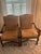 Pair of Sherrill Carved Wood Damask Armchairs With Nailhead Trim Pair of Sherrill Carved Wood Damask Armchairs With Nailhead Trim For Sale - Image 17 of 17