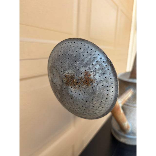 1940s Vintage Galvanized Steel & Copper Watering Can, Circa 1940s For Sale - Image 5 of 12