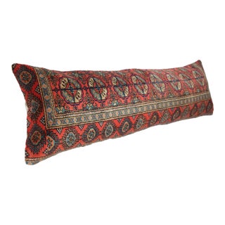 Decorative Vintage Tribal Turkoman Rug Pillow Cover -15'' X 47'' For Sale