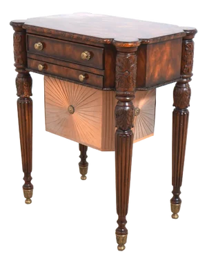 Theodore Alexander Sheraton Mahogany Sewing Table